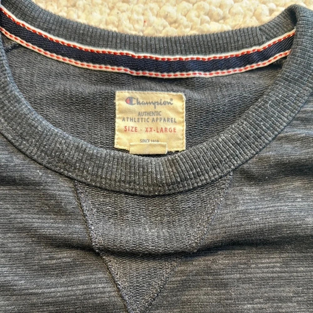 Vintage Champion Gray Crewneck Sweater Soft Cotton Classic